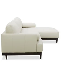 Clarie 2-Pc. Leather Chaise Sectional