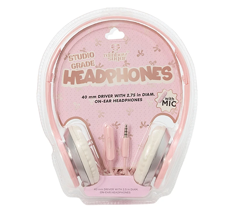 Rainbow Sugar Girls' Bow Lunch Box, Backpack with Matching Headphone, 3-Piece Set