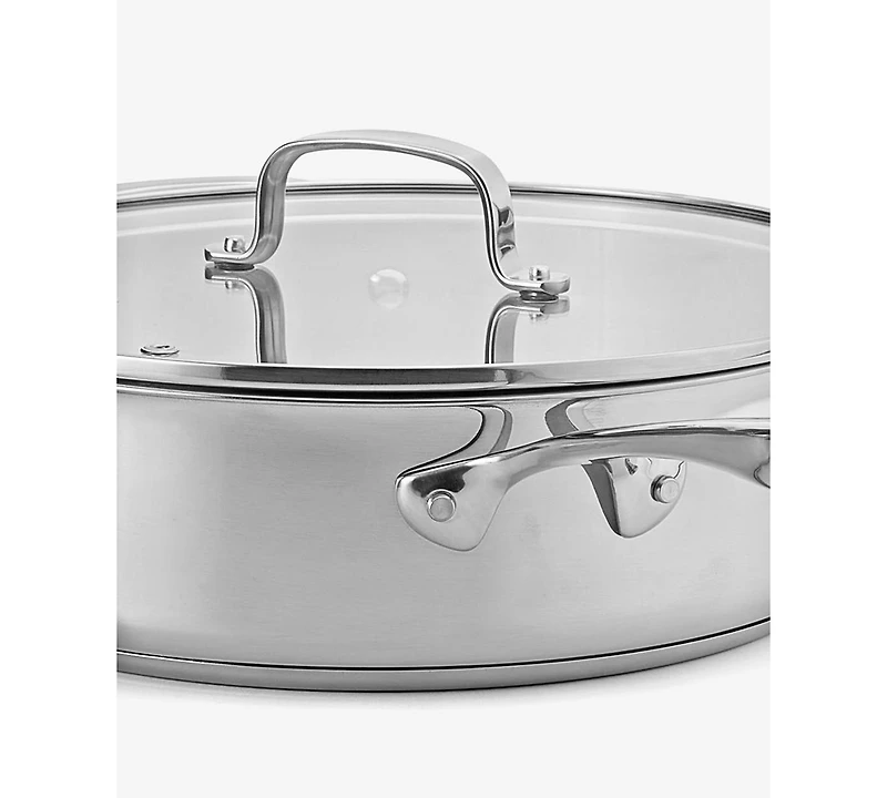The Cellar Stainless-Steel 5-Qt. Covered Flat Saute Pan, Macy's Exclusive