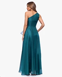 Xscape Petite One Shoulder A-Line Long Dress