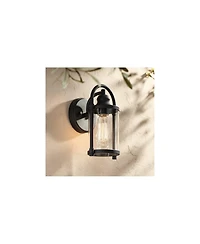 John Timberland Modern Outdoor Wall Light Fixture 10 1/4" Cylindrical Glass for Exterior House Porch Patio Deck Entryway