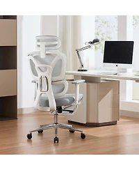 gaomon Ergonomic Office Chair,Computer Desk Chair Comfy with Adjustable Padded Headrest,Comfortable Lumbar Support and 3D Armrest Gaming Chair.