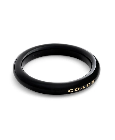 Coach Black Signature Resin Bangle Bracelet
