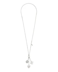 Coach Silver Runway Heart Charm Necklace