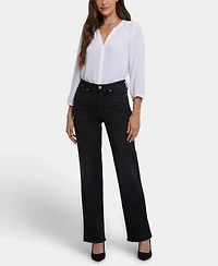 Nydj Women's Bailey Relaxed Straight Jeans with Side Slits