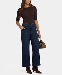Nydj Women's Teresa High-Rise Wide-Leg Ankle Jeans