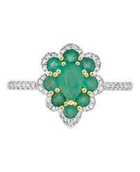 Macy's Emerald (7/8 ct. t.w.) & Diamond (1/6 Ring 14k Yellow Gold (Also Available Ruby and Sapphire)