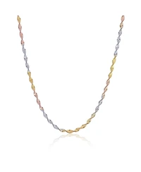 The Lovery Tricolor 14K Gold-Plated Sterling Silver Twist Chain Necklace