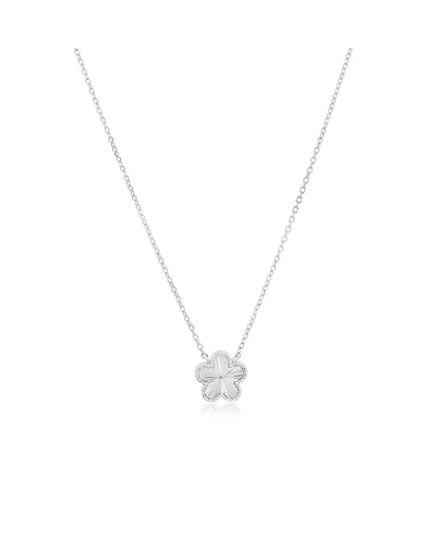 The Lovery Fluted Single Flower Necklace Sterling Silver