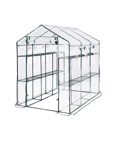 gaomon Greenhouse for Outdoors, Large Walk-in 6-Tier Plant Shelves, 85"x56"x77" , Weatherproof Plant Tent for Backyard and Patio