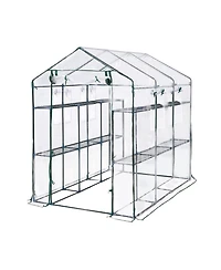 gaomon Greenhouse for Outdoors, Large Walk-in 6-Tier Plant Shelves, 85"x56"x77" , Weatherproof Plant Tent for Backyard and Patio