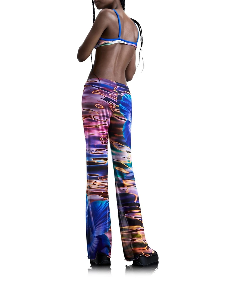 Desigual Women's Fluid Water Print Trousers