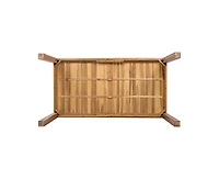 sumyeg Topmax 67-Inch Rectangular Outdoor Wooden Dining Table for Patio or Garden