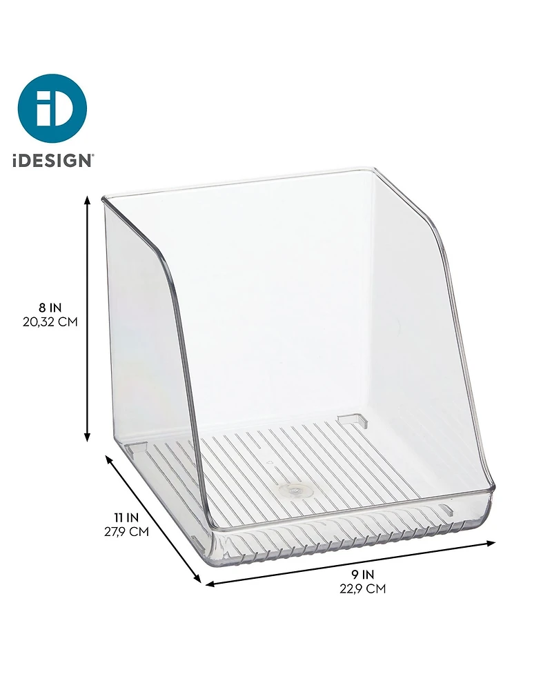 iDesign Clear Plastic Water Bottle Organizer for Fridge, 4-Pack