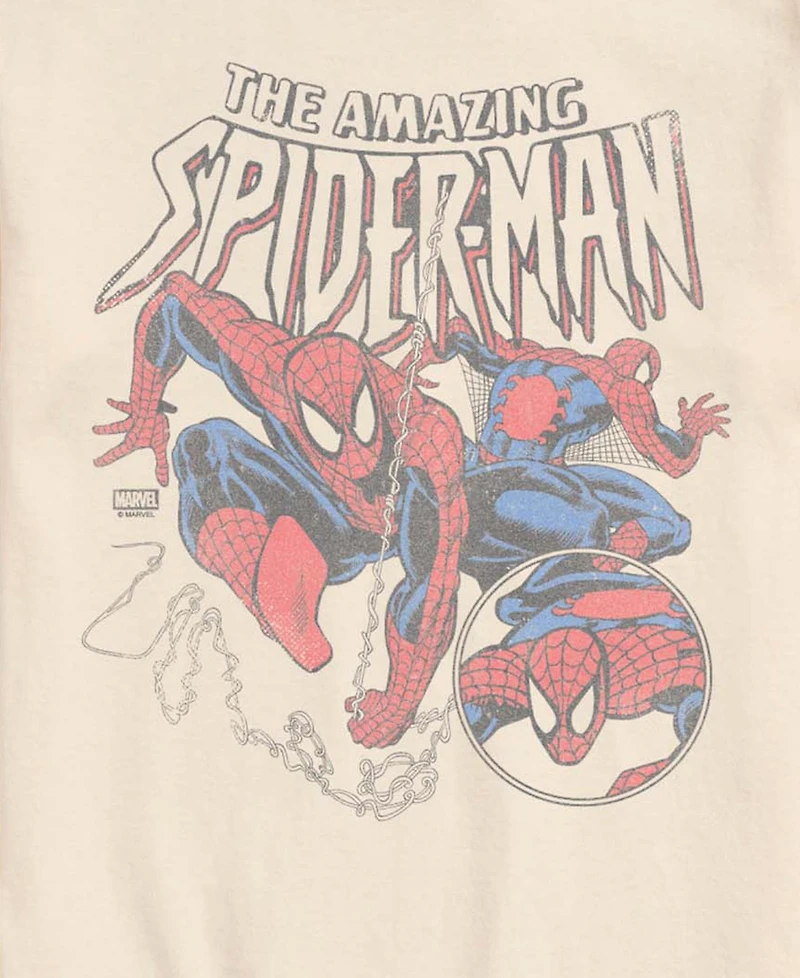 Airwaves Men's Spiderman Web Circle Short-Sleeve Graphic T-Shirt