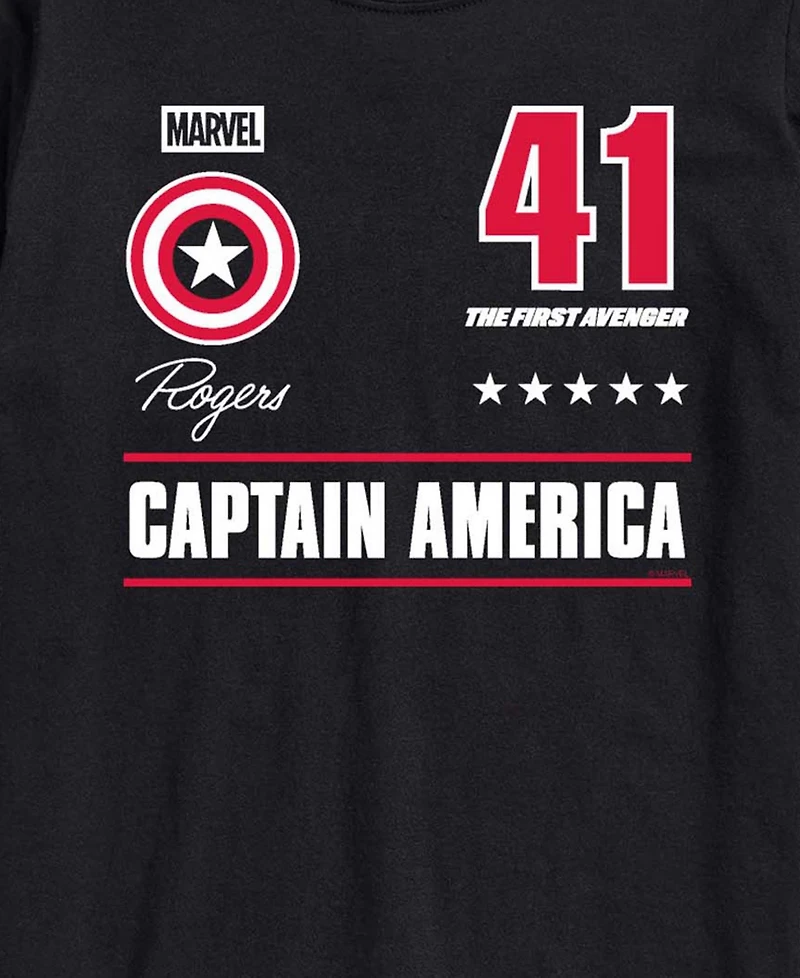 Airwaves Men's Captain America Jersey Short-Sleeve Graphic T-Shirts