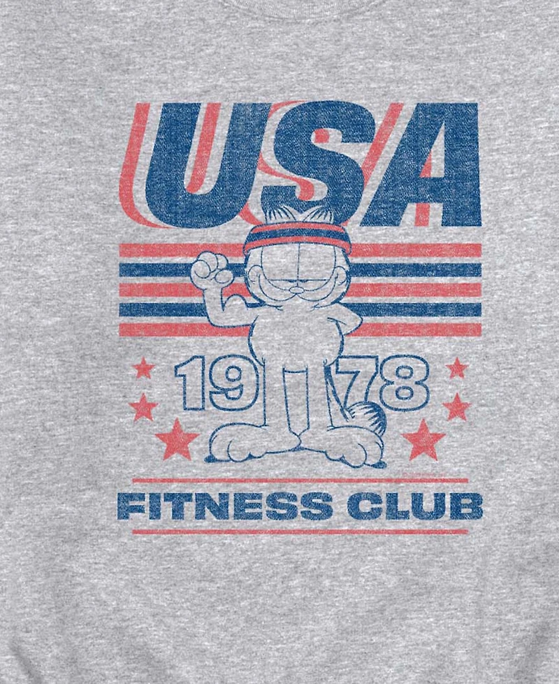 Airwaves Men's Garfield Usa Fitness Crew Fleece Sweatshirt