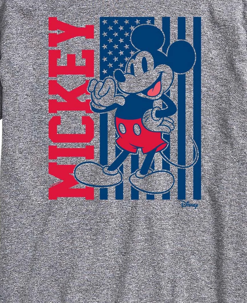 Airwaves Men's Disney Mickey Vertical Flag Short-Sleeve Graphic T-Shirt