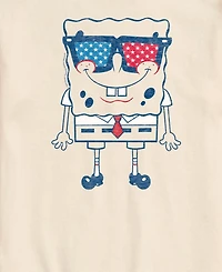 Airwaves Men's SpongeBob SquarePants Flag Fill Sunglasses Short Sleeve Graphic T-Shirt