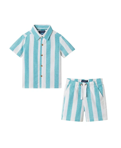 Andy & Evan Baby Boys Stripe Airy Oxford Set