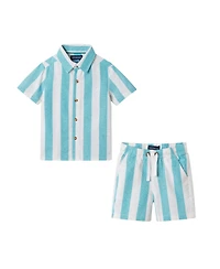 Andy & Evan Baby Boys Stripe Airy Oxford Set