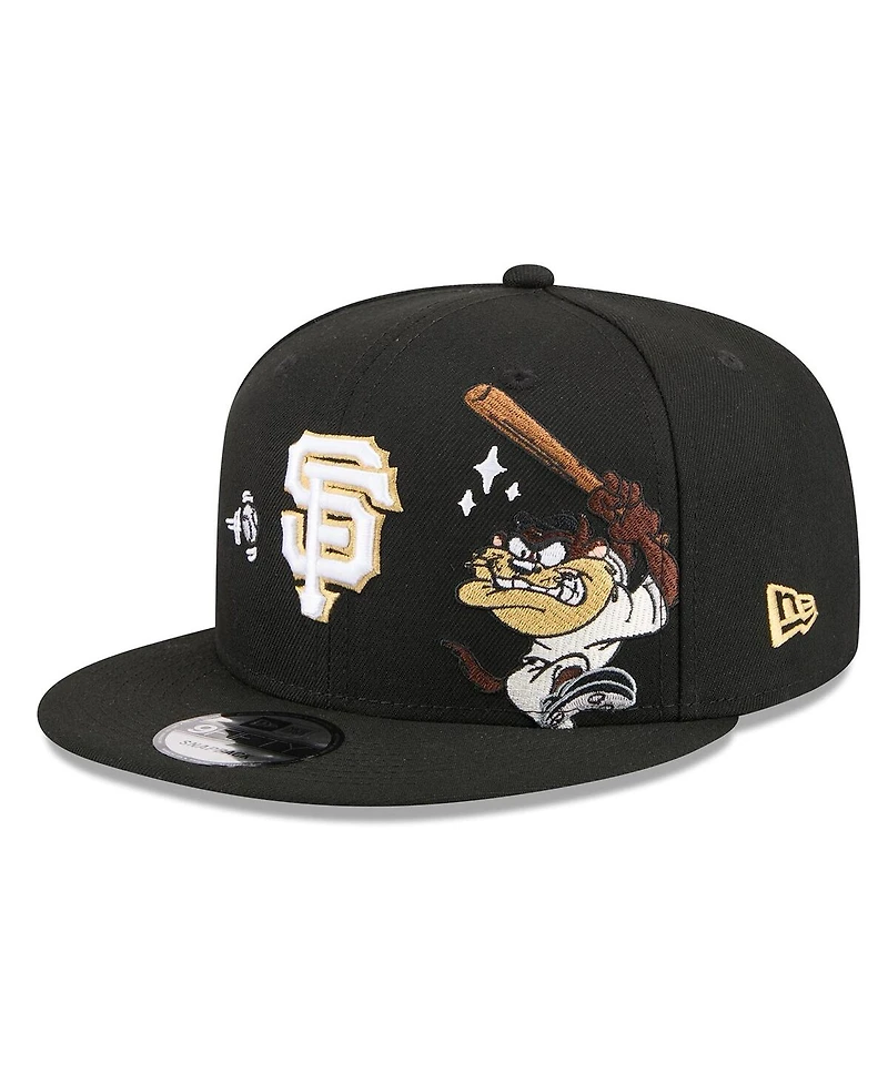 New Era Men's Black San Francisco Giants Looney Tunes Tasmanian Devil 9FIFTY Snapback Hat