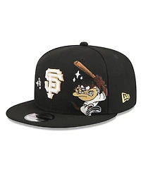 New Era Men's Black San Francisco Giants Looney Tunes Tasmanian Devil 9FIFTY Snapback Hat