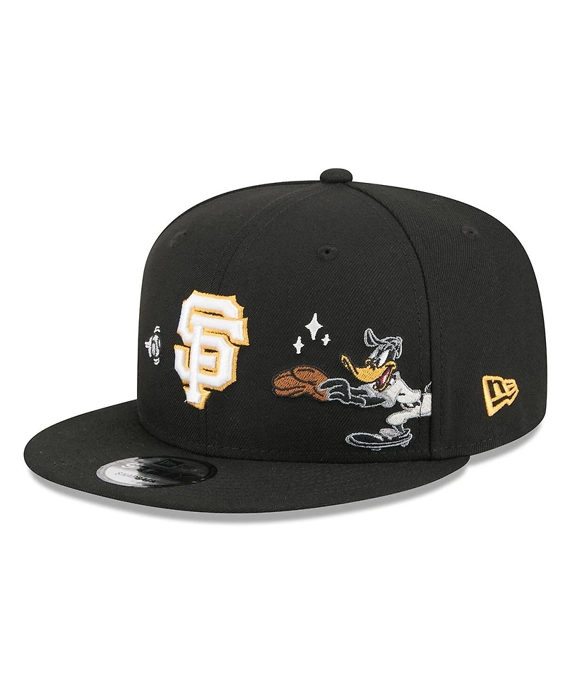 New Era Men's Black San Francisco Giants Looney Tunes Daffy Duck 9FIFTY Snapback Hat