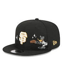 New Era Men's Black San Francisco Giants Looney Tunes Daffy Duck 9FIFTY Snapback Hat