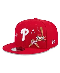 New Era Men's Red Philadelphia Phillies Looney Tunes Lola Bunny 9FIFTY Snapback Hat