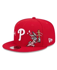 New Era Men's Red Philadelphia Phillies Looney Tunes Bugs Bunny 9FIFTY Snapback Hat