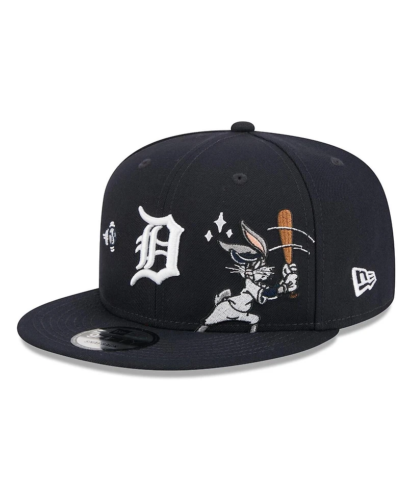 New Era Men's Navy Detroit Tigers Looney Tunes Bugs Bunny 9FIFTY Snapback Hat