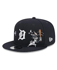 New Era Men's Navy Detroit Tigers Looney Tunes Bugs Bunny 9FIFTY Snapback Hat