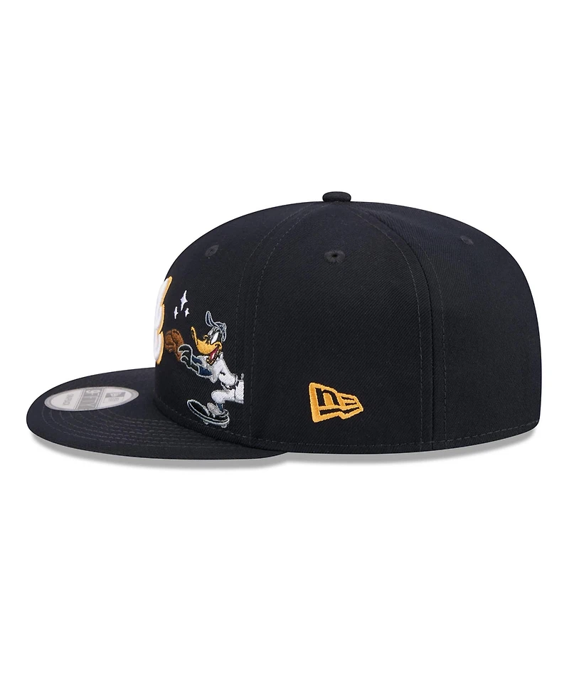 New Era Men's Navy Atlanta Braves Looney Tunes Daffy Duck 9FIFTY Snapback Hat