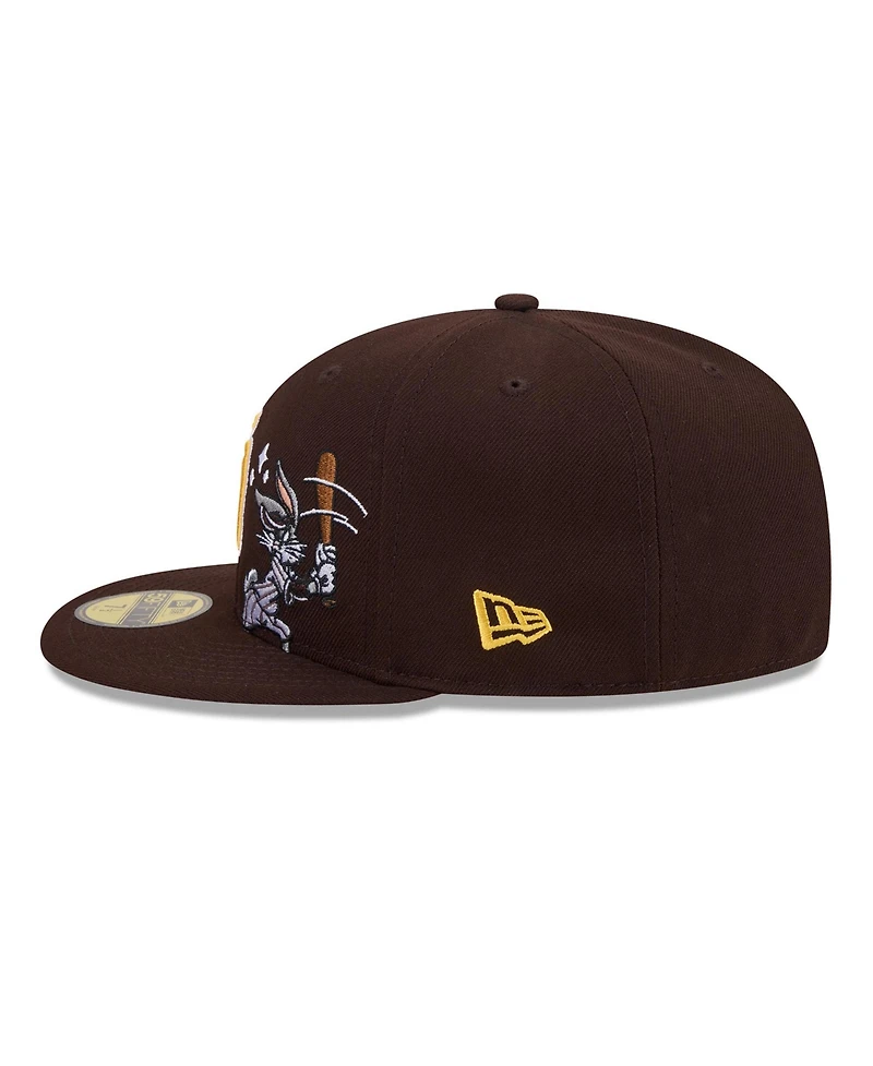 New Era Men's Brown San Diego Padres Looney Tunes Bugs Bunny 59FIFTY Fitted Hat