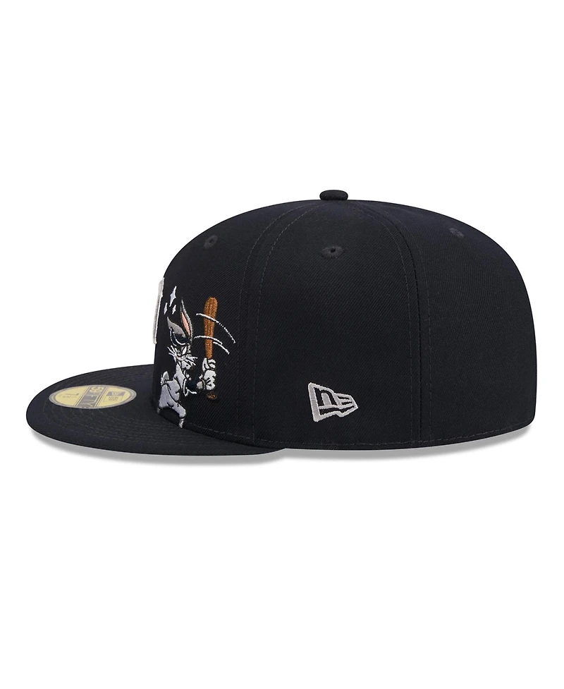 New Era Men's Navy Detroit Tigers Looney Tunes Bugs Bunny 59FIFTY Fitted Hat