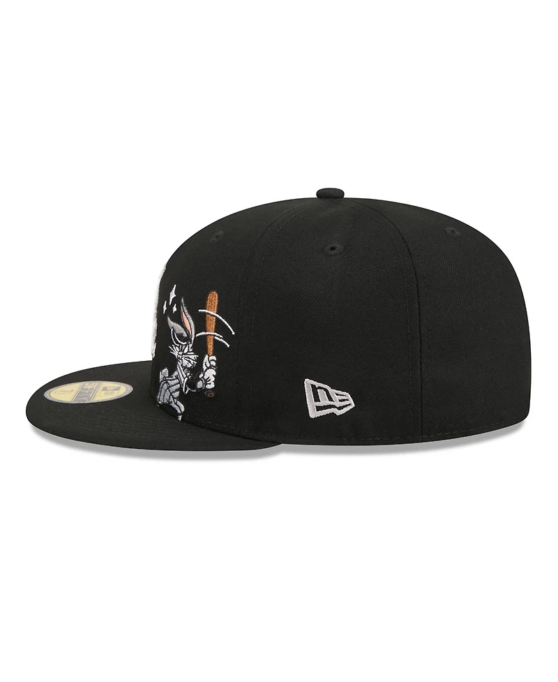 New Era Men's Black Chicago White Sox Looney Tunes Bugs Bunny 59FIFTY Fitted Hat