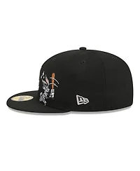 New Era Men's Black Chicago White Sox Looney Tunes Bugs Bunny 59FIFTY Fitted Hat