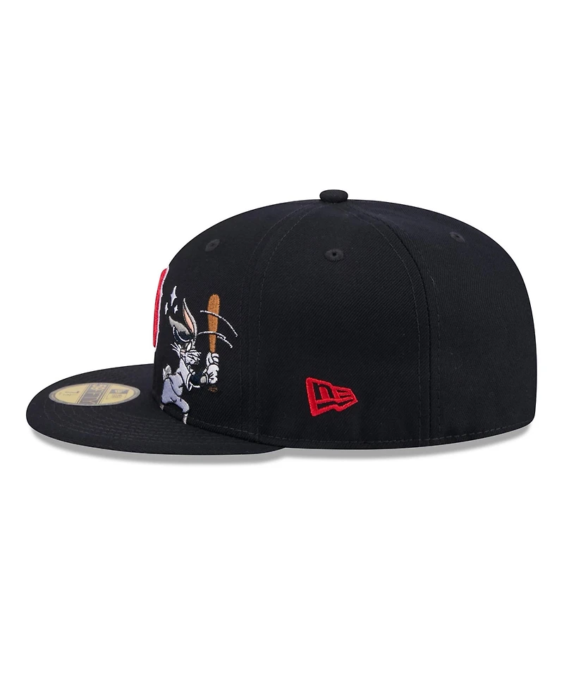 New Era Men's Navy Boston Red Sox Looney Tunes Bugs Bunny 59FIFTY Fitted Hat