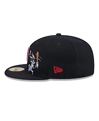 New Era Men's Navy Boston Red Sox Looney Tunes Bugs Bunny 59FIFTY Fitted Hat
