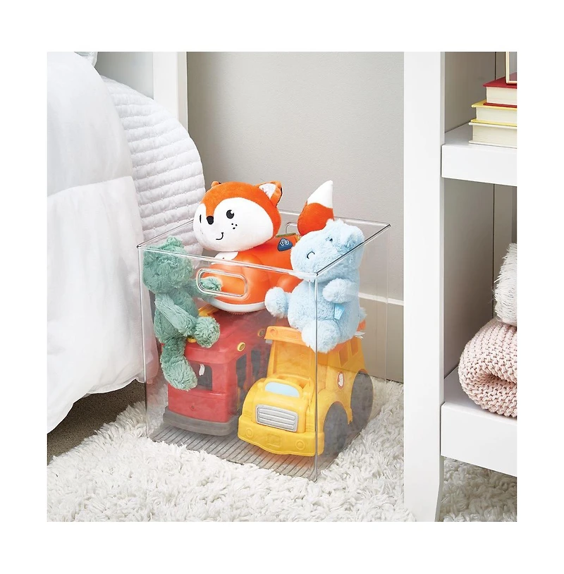 iDesign Large Cube Storage Bin, Set of 2, Clear, Made in Usa