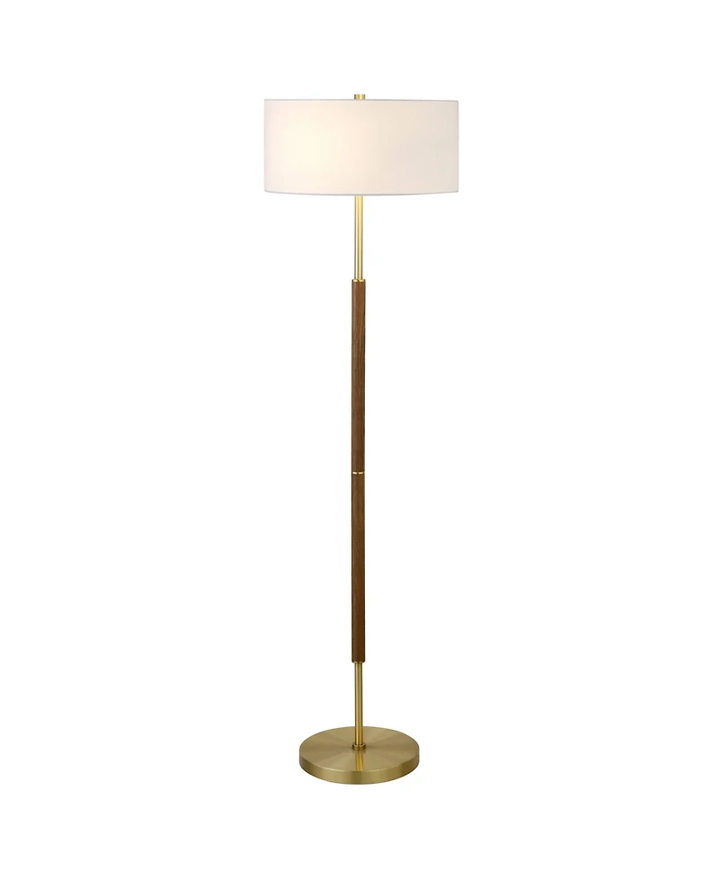 Hudson & Canal Simone 61" Metal 2-Light Floor Lamp