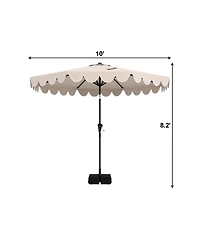 Slickblue Outdoor Umbrella with Stable Weighted Base and Sandbags for Patio