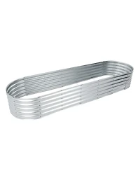 Aoodor Galvanized Raised Garden Bed Kit, Oval Planter Box for Vegetables, Flowers, and Herbs, Outdoor Use