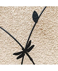 Clihome Metal Garden Trellis Rustproof Trellis for Climbing Plants Outdoor Flower Support Dragonfly Deco