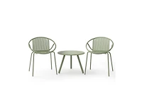 Gouun 7-Piece Outdoor Relaxation Set with Wicker Loveseat, Chairs and Coffee Table