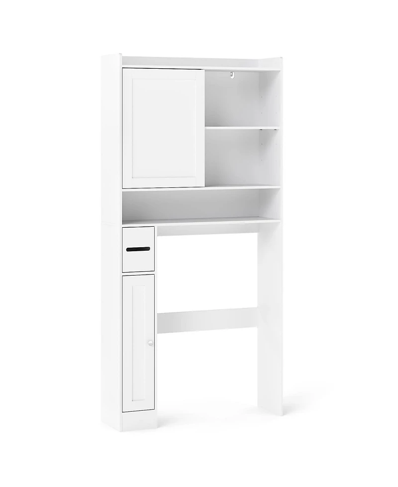 sumyeg Over The bath fixture Standing Storage Cabinet with Sliding Door Organizer