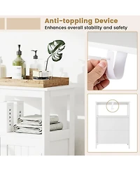 Volenca Bathroom Floor Cabinet Freestanding Storage Organizer with Open Compartment