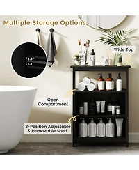 Volenca Bathroom Floor Cabinet Freestanding Storage Organizer with Open Compartment