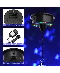 Yescom Disco Ball Motor 6RPM with 18 Rgbw Led Lights for Mirror Balls - Dj, Party, Club, Event Decor, Etl Certified
